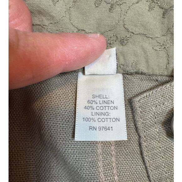 J. Jill Women's blazer, tan, Linen Blend size Medium, lightweight jacket - Picture 6 of 10